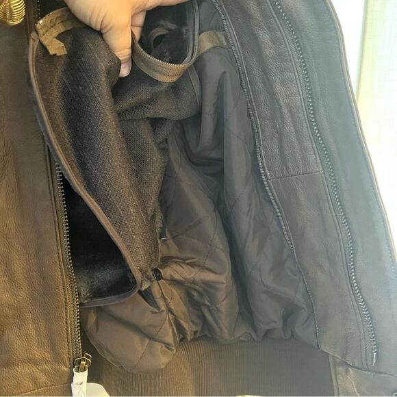 Vintage Leather Men’s Leather Jacket With Removable Faux Fur‎ Lining Medium NWT - Picture 10 of 15
